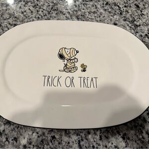 Rae Dunn White Trick or Treat Platter
